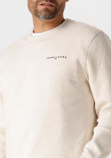Beige TOMMY JEANS Sweatshirt TJM REG LINEAR CREW EXT - large