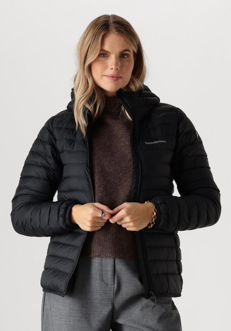 Schwarze PEAK PERFORMANCE Wattierte Jack W DOWN LINER HOOD JACKET - large