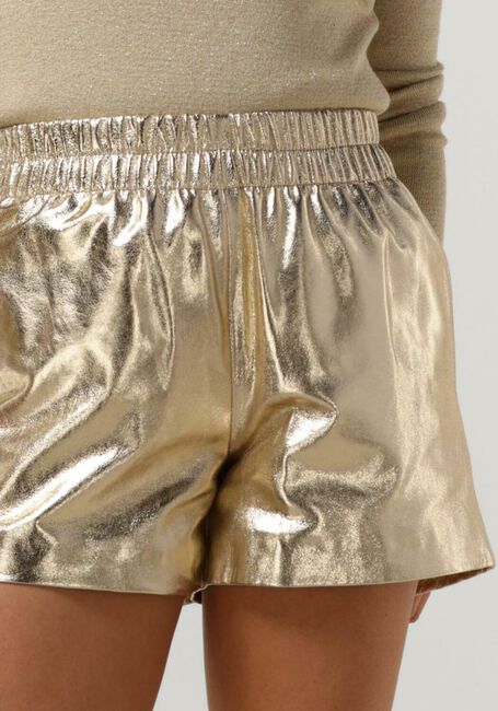 Goldfarbene EST'SEVEN Hosen EST'LEATHER SHORT COURT - large