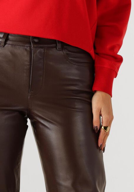 Braune ROUGE EDIT Lange Hosen ROUCAMDEN RW S/F LEATHER TROUSERS - large