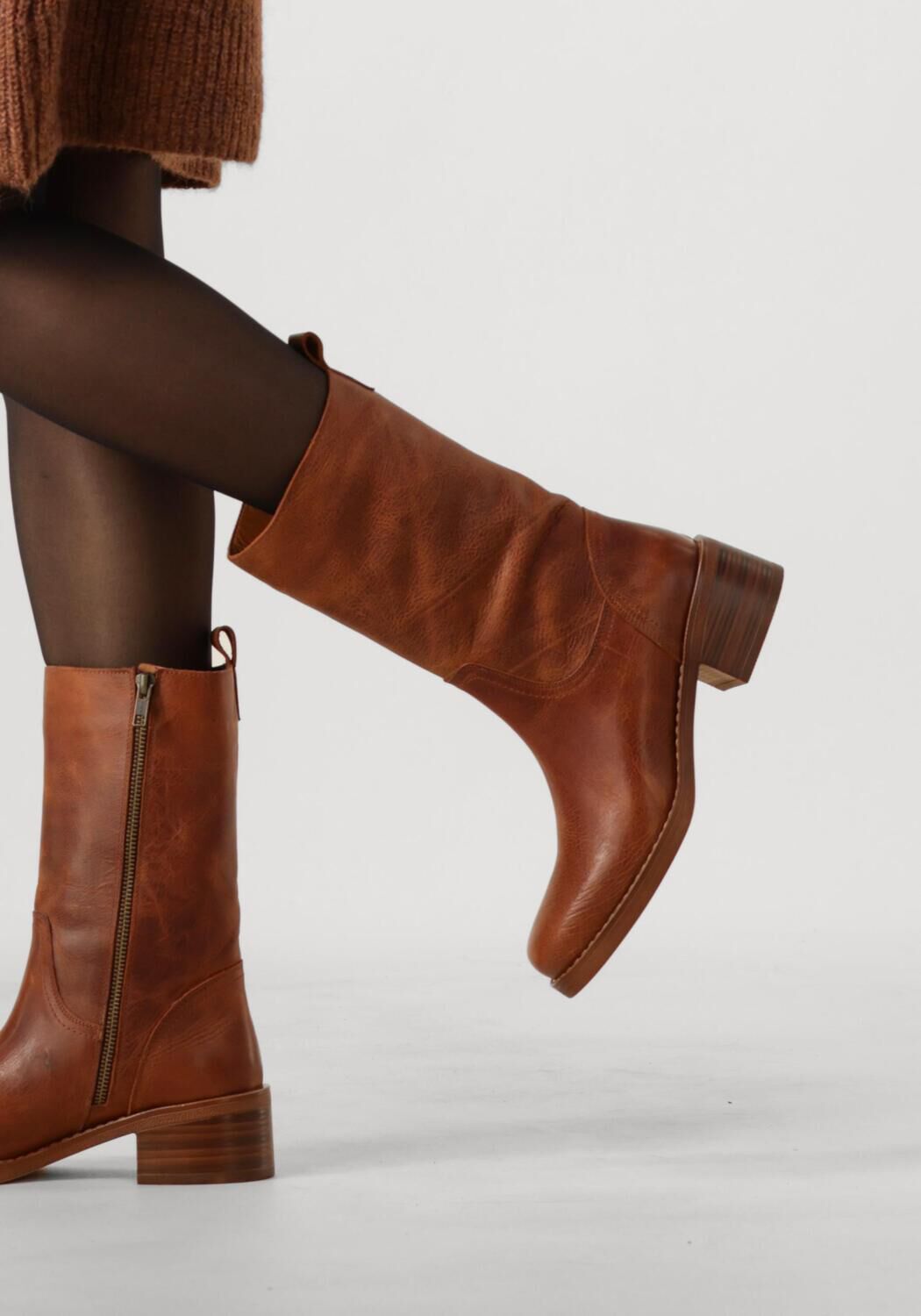Cognacfarbene BLASZ Hohe Stiefel 2167 - large