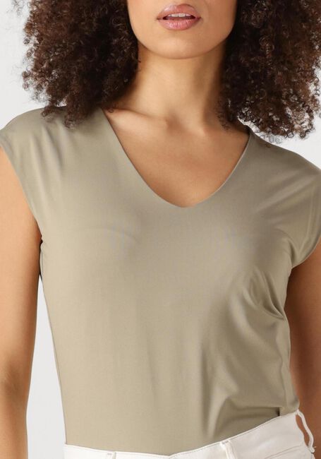 Grüne ROSEMUNDE T-shirt BILLIE CAPSLEEVE V-NECK - large