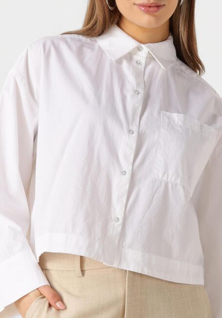 Weiße SELECTED FEMME Blusen SLFASTHA LS CROPPED BOXY SHIRT - large