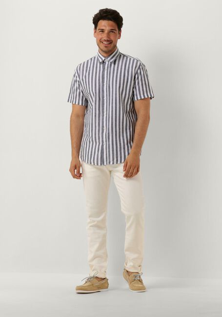 Blaue SELECTED HOMME Casual-Oberhemd SLHREGNEW-LINEN SHIRT SS CLASSIC - large