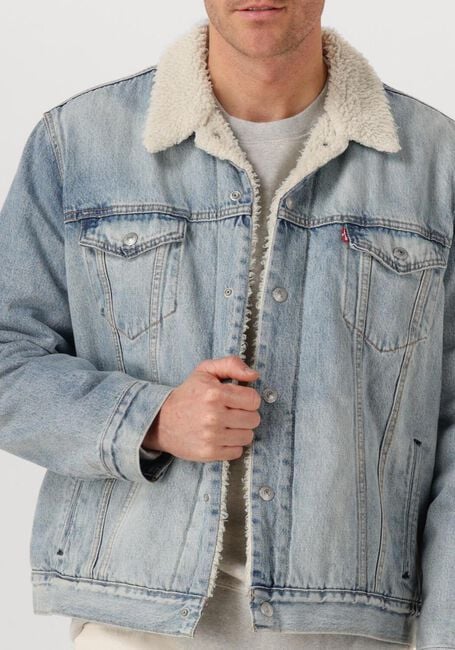Hellblau LEVI'S Jeansjacke TYPE 3 SHERPA TRUCKER - large