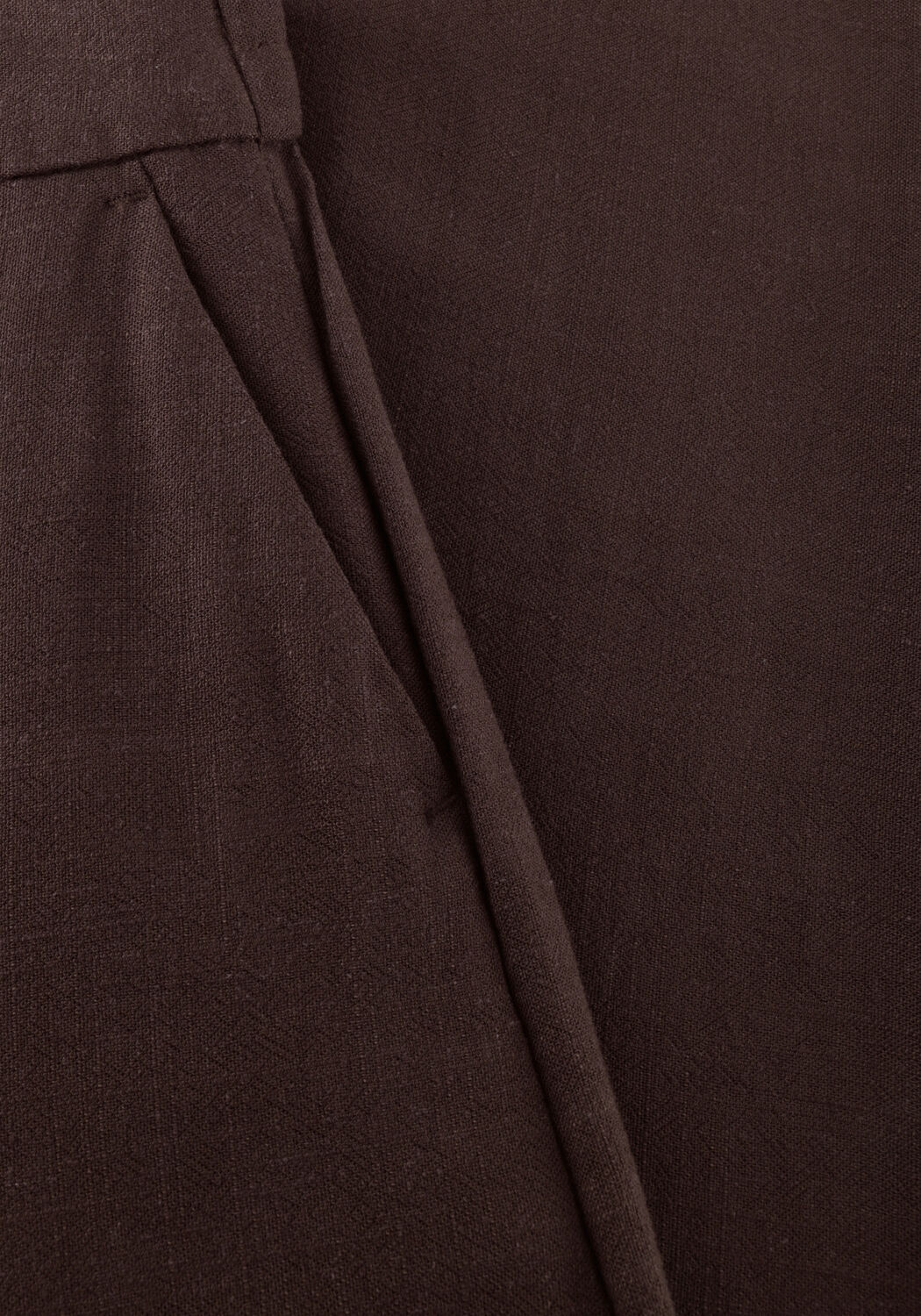 Braune OBJECT Weite Hose OBJSANNE ALINE WIDE PANT - large