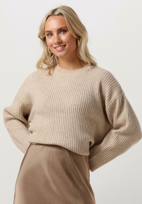 Ecru CO'COUTURE Pullover ROW BOX O-KNIT - large