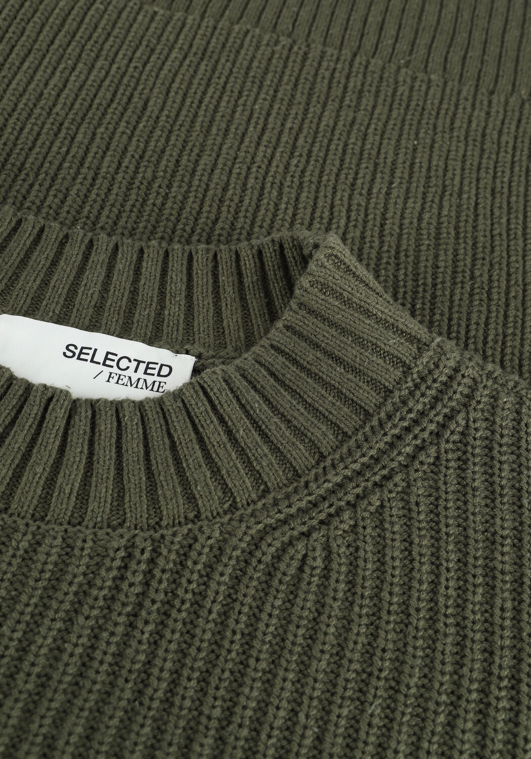 Gr&uuml;ne SELECTED WOMEN Pullover SLFLESLIE LS KNIT O-NECK B - large