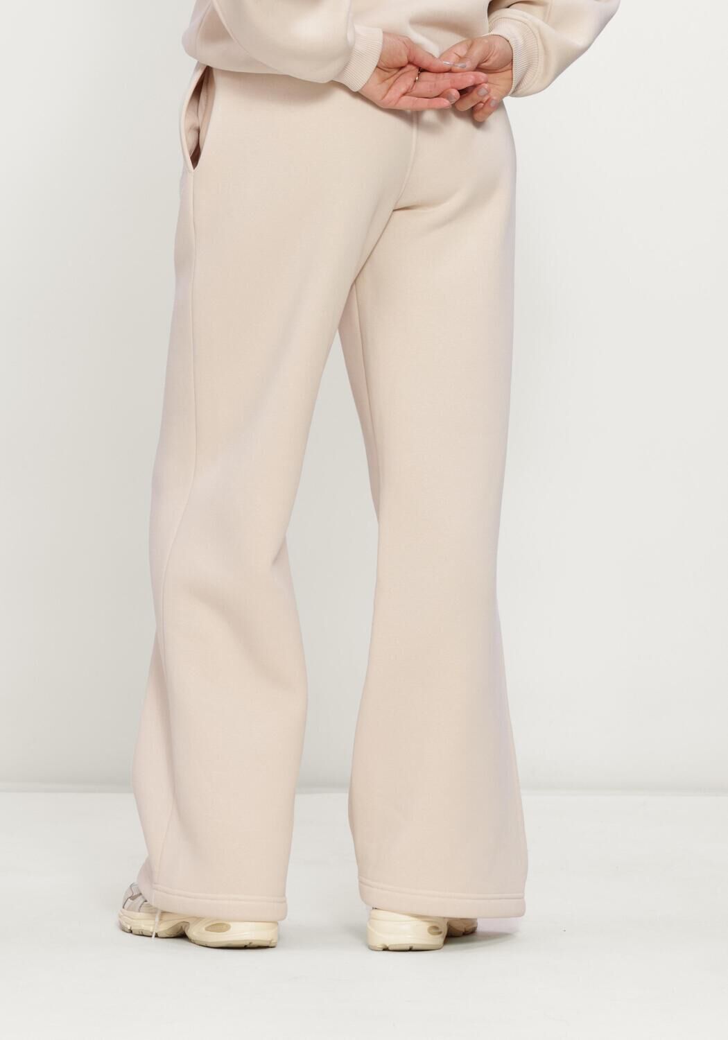 Beige THE LOLA CLUB Schlaghose EBONY PANTS - large