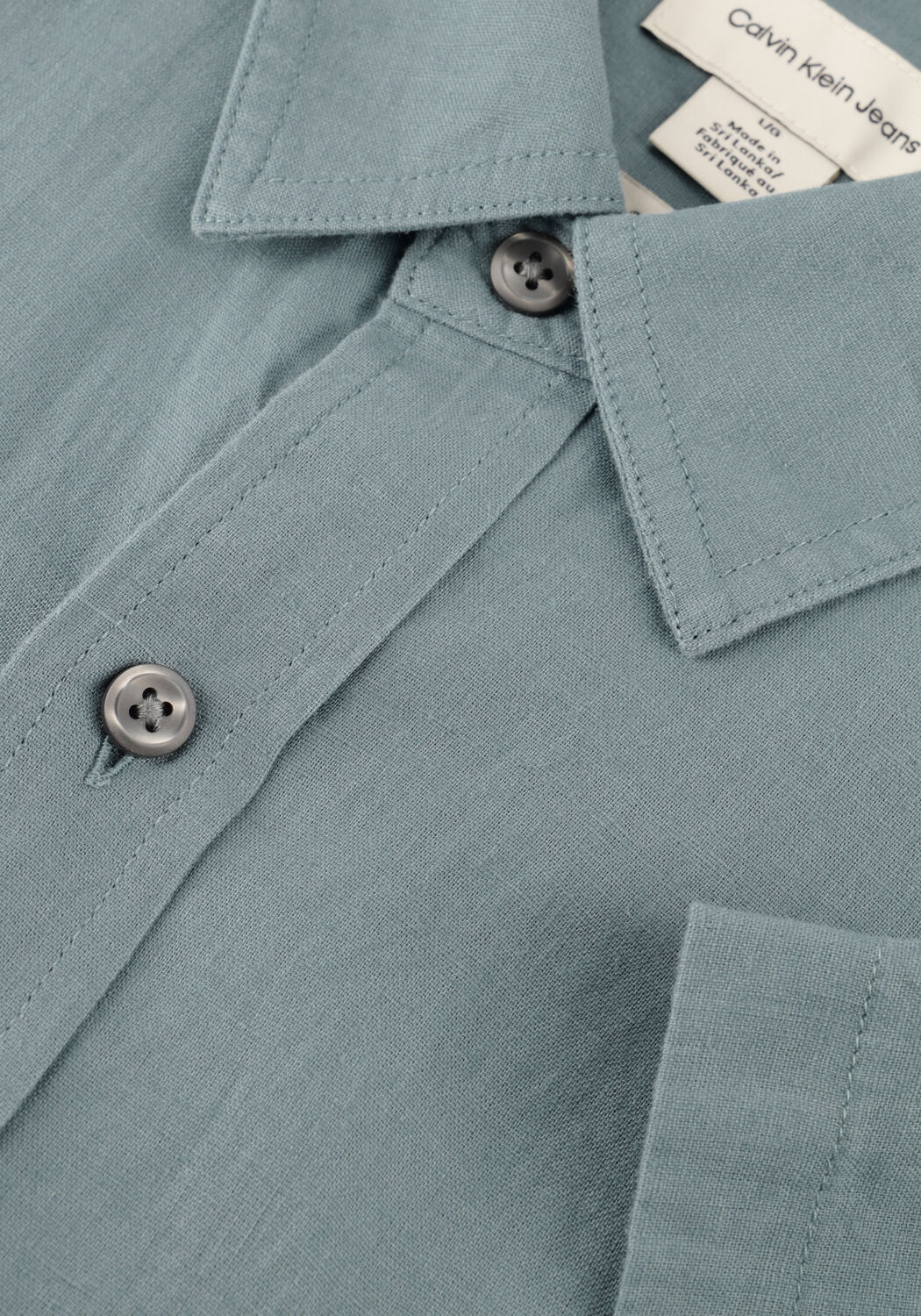 Gr&uuml;ne CALVIN KLEIN Casual-Oberhemd SS SOLID CASUAL LINEN CLASSIC SH - large