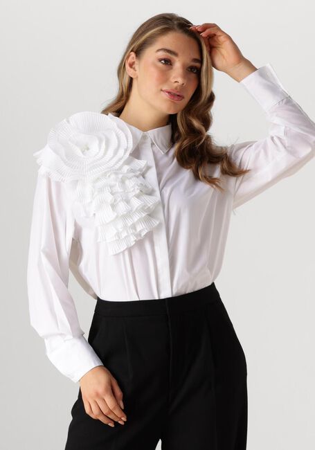 Weiße COPENHAGEN MUSE Blusen CMMPLEAT-FRILL-SHIRT - large