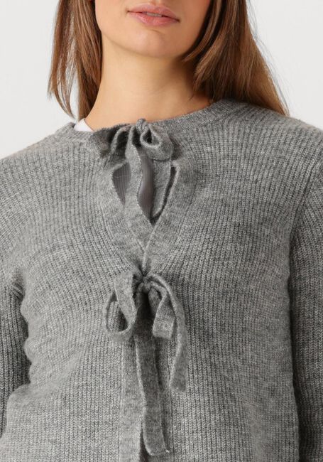 Graue OBJECT Strickjacke OBJPARVI KNIT CARDIGAN - large
