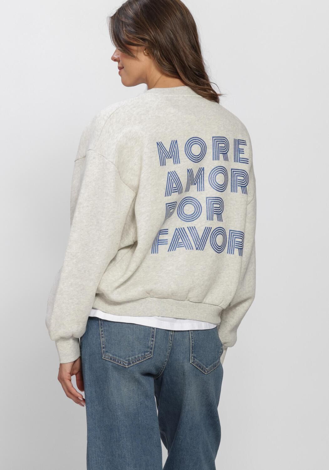 Ecru BY-BAR Sweatshirt LILI AMOR SWEATER - large