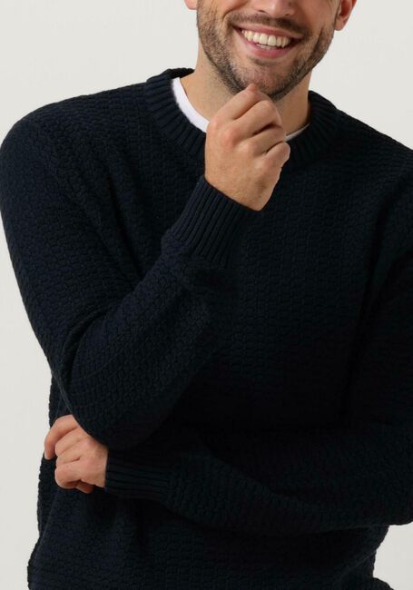 Dunkelblau SELECTED MEN Pullover SLHTHIM LS KNIT STRUCTURE CREW - large