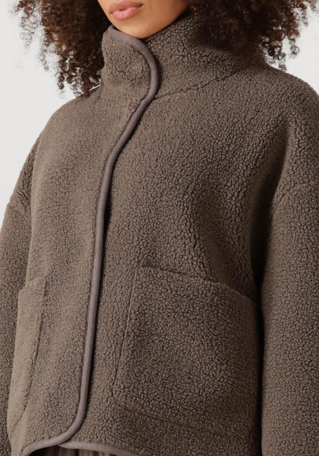 Braune KNIT-TED Teddy-Jacke JILL - large