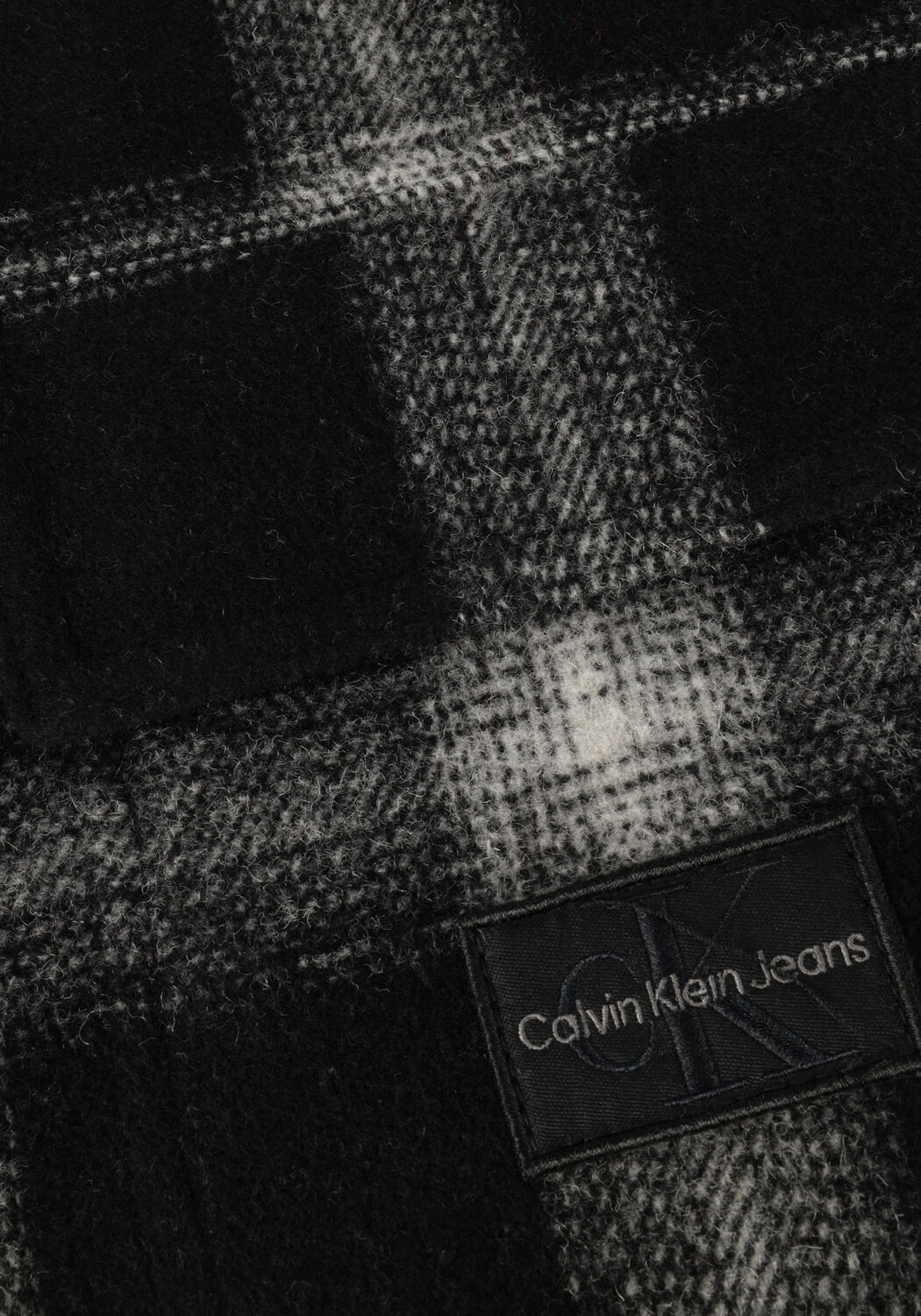 Schwarze CALVIN KLEIN Jack CHECK SHERPA TRUCKER JACKET - large