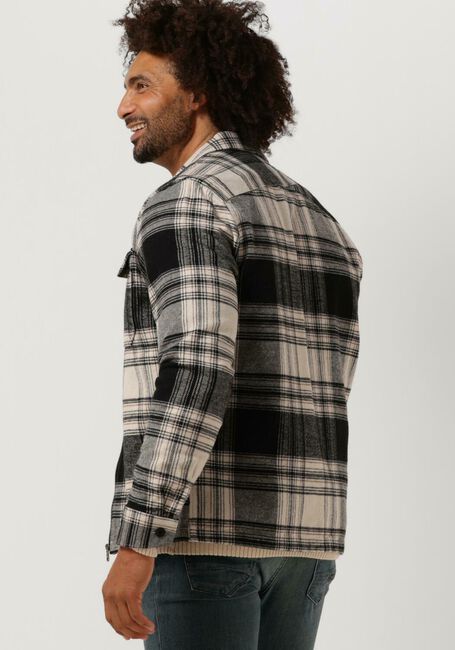 Schwarze CAST IRON Overshirt LONG SLEEVE SHIRT REGULAR FIT HEAVY CHECK BRUSHED - large