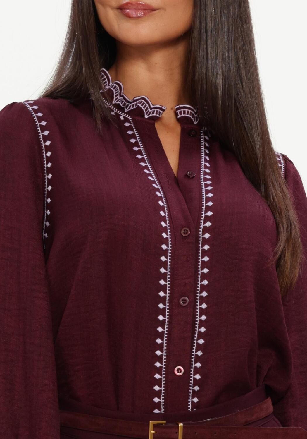 Bordeaux YDENCE Blusen BLOUSE HANNAH - large