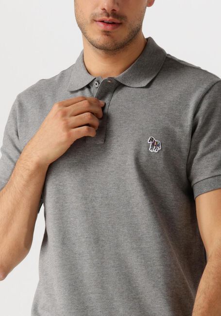 Graue PS PAUL SMITH Polo-Shirt MENS SLIM FIT SS POLO SHIRT ZEBRA - large
