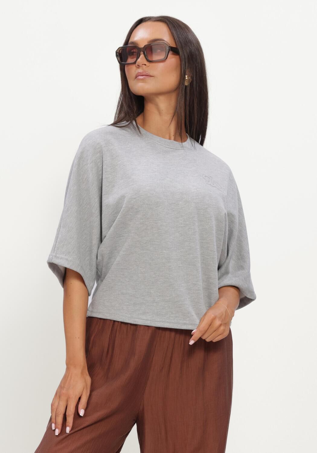 Graue DANTE6 Pullover & Cardigans DEVON WASHED BATWING SWEAT - large
