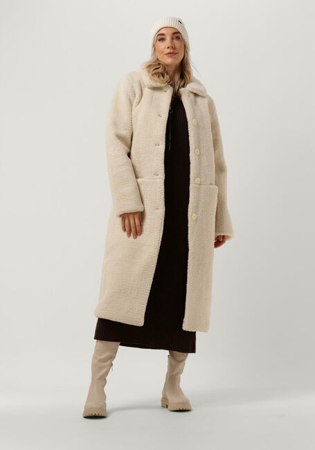 Beige ANOTHER LABEL Fake-Fur-Jack MOUSSY COAT - large