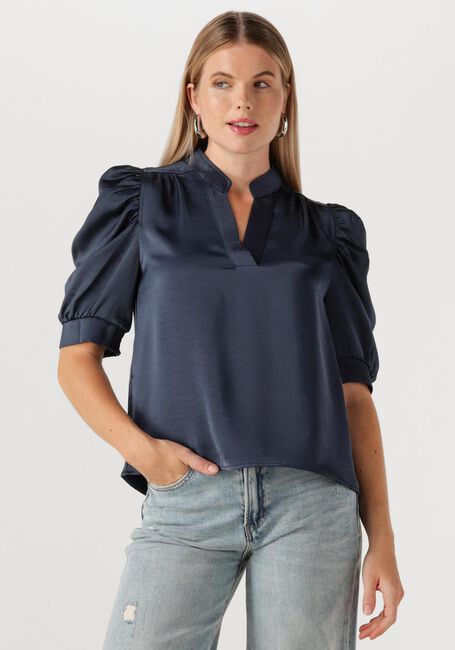 Dunkelblau NEO NOIR Blusen ROELLA HEAVY SATEEN BLOUSE - large
