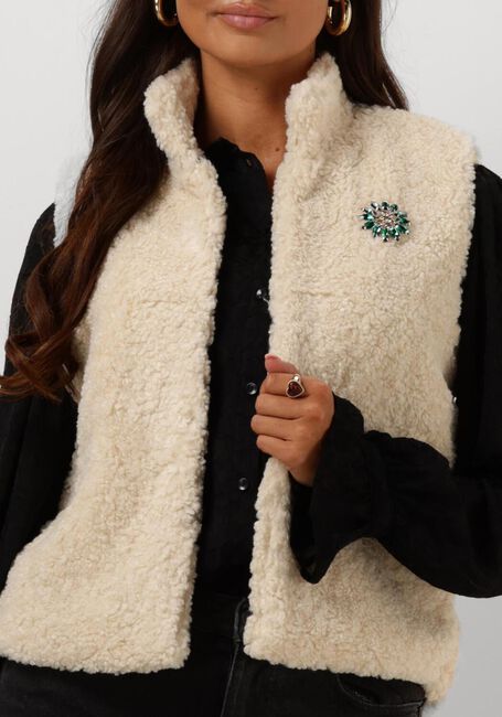 Ecru POM AMSTERDAM Gilet GILET - TEDDY LOVE - large