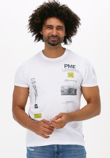 Weiße PME LEGEND T-shirt SHORT SLEEVE R-NECK SINGLE JERSEY - large