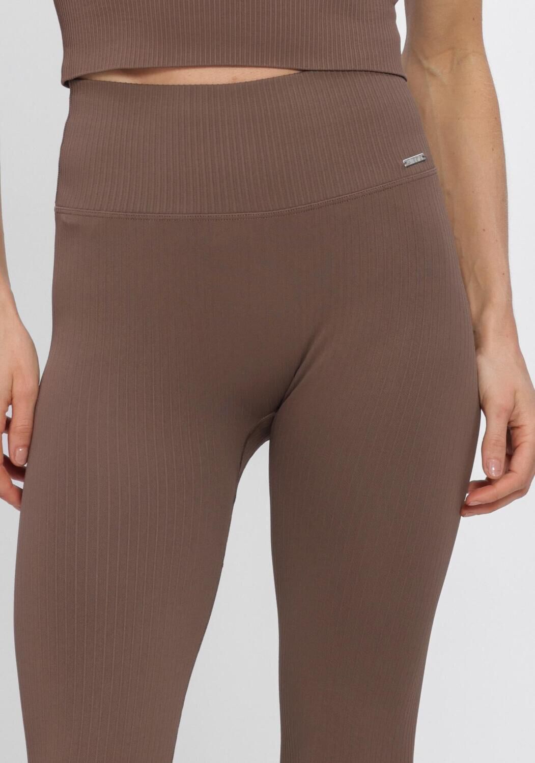 Braune AIM'N Hosen RIBBED SEAMLESS TIGHTS - large