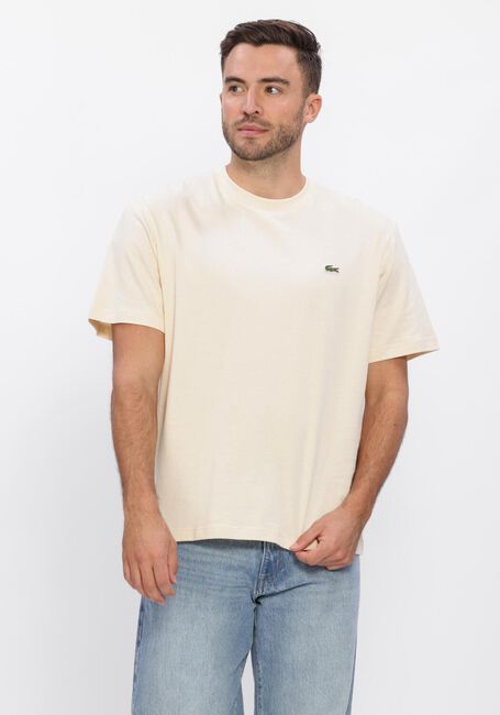 Creme LACOSTE T-shirt COTTON T-SHIRT - large