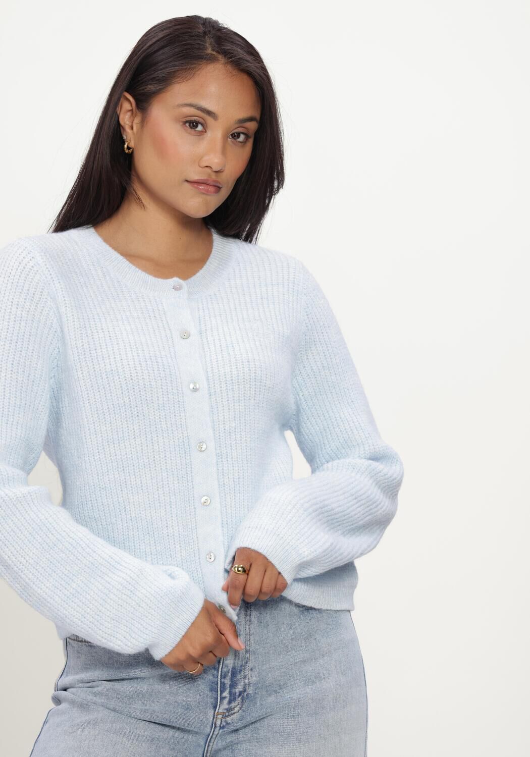 Hellblau MODSTR&Ouml;M Pullover CRISMD CARDIGAN - large