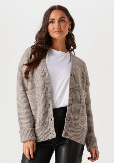 Graue SELECTED FEMME Strickjacke SLFALVA LS KNIT CARDIGAN - large