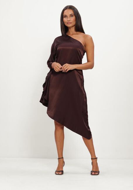 Braune MY ESSENTIAL WARDROBE Midikleid MWESTELLE ASYMMETRIC DRESS - large