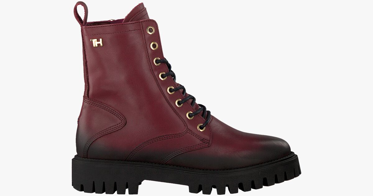 Tommy hilfiger stiefel rot clearance
