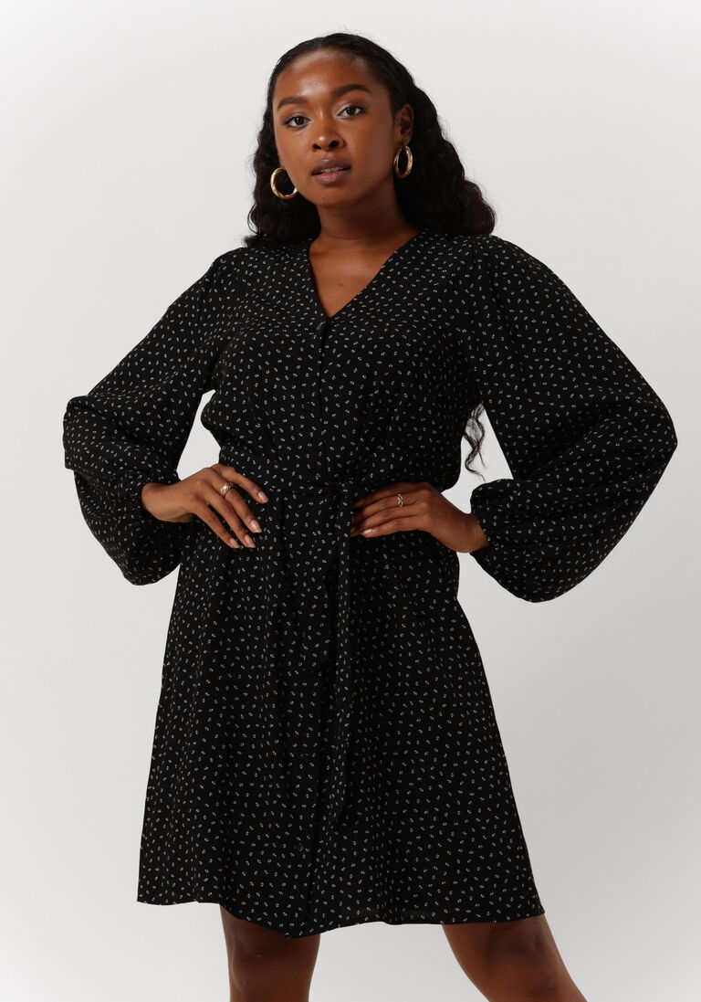 schwarze modström minikleid anderson print dress