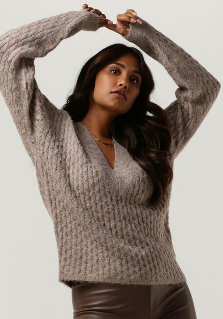 Graue SIMPLE Pullover ELZI KNIT-REC-PES-MER-22-3 - large