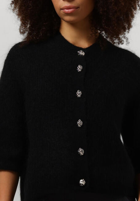 Schwarze SECOND FEMALE Strickjacke ANDRIA KNIT CARDIGAN - large