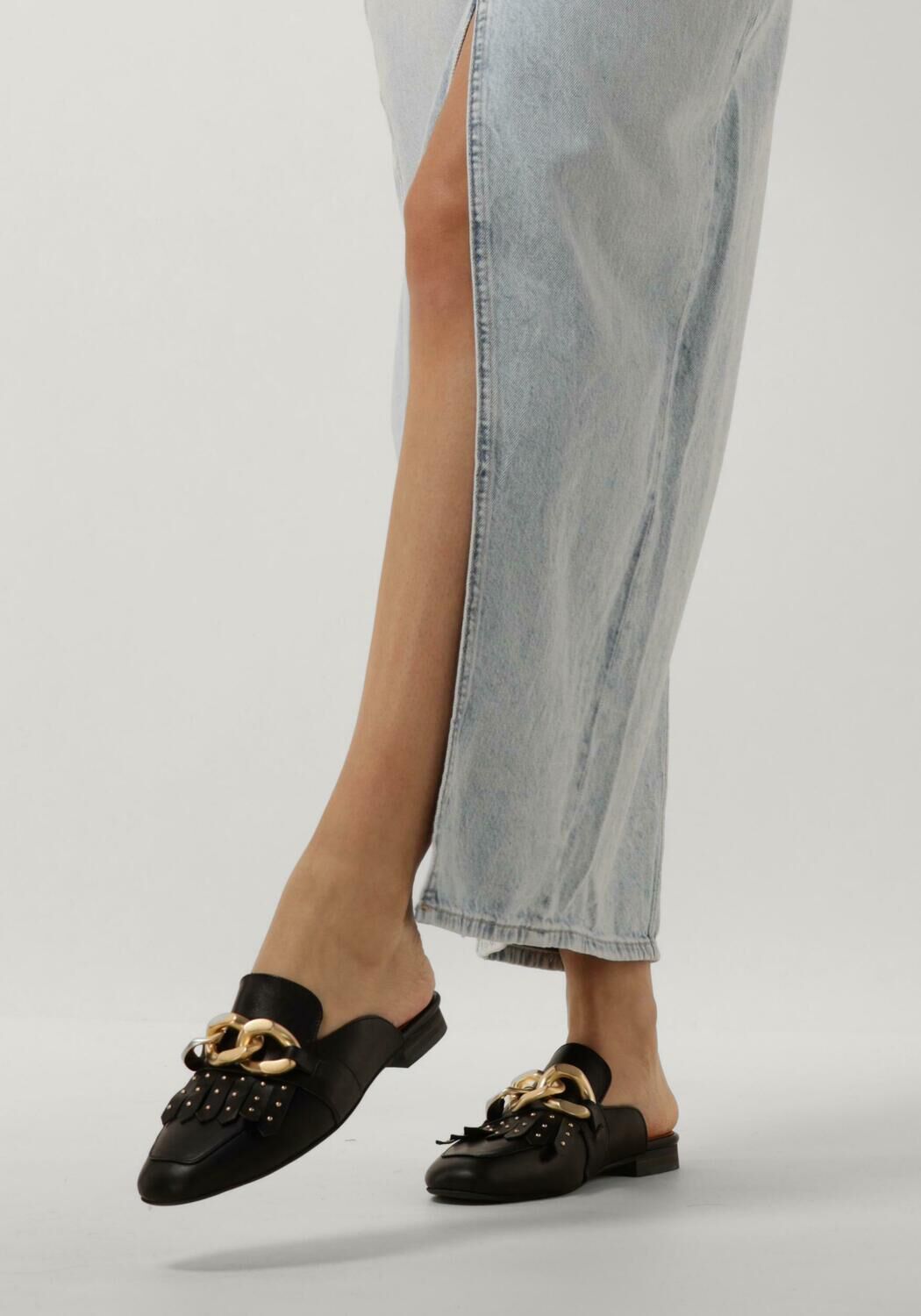 Schwarze NOTRE-V Mules 5649 - large