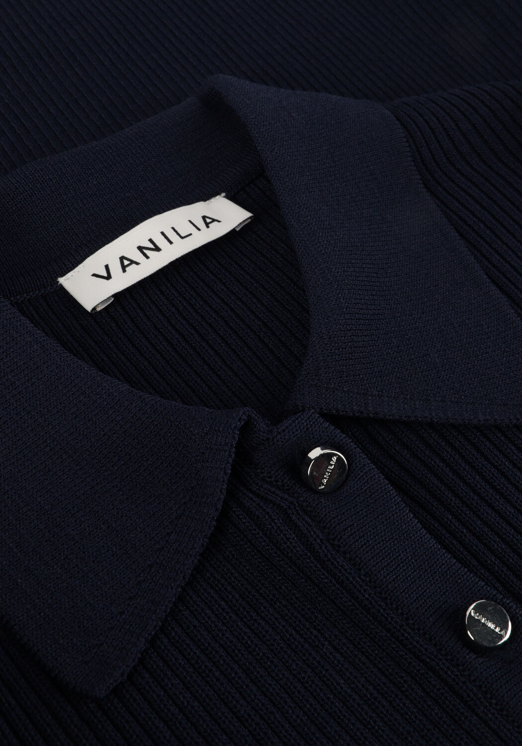 Dunkelblau VANILIA Pullover FITTED POLO LONGSLEEVE - large