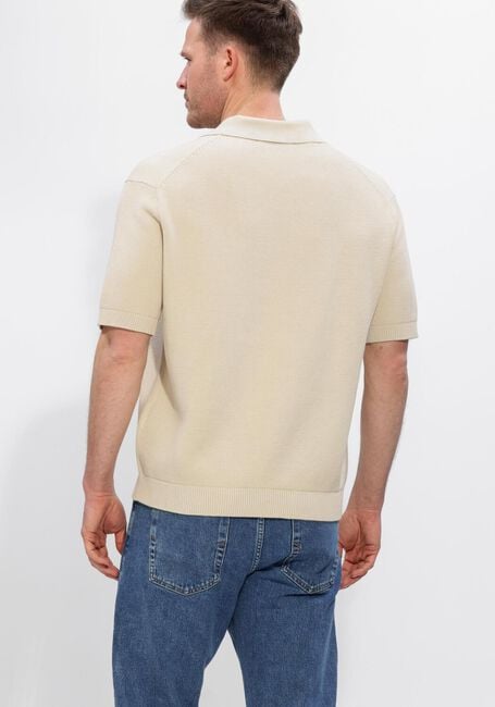 Beige SELECTED MEN Polo-Shirt SLHDANE SS KNIT RELAXED POLO NOOS - large