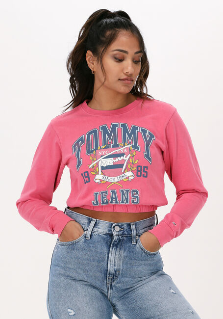 Rosane TOMMY JEANS Top TJW ELASTIC VINTAGE COLLEGE 1 LS - large