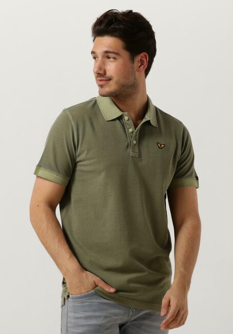 Grüne PME LEGEND Polo-Shirt SHORT SLEEVE POLO GARMENT DYE - large