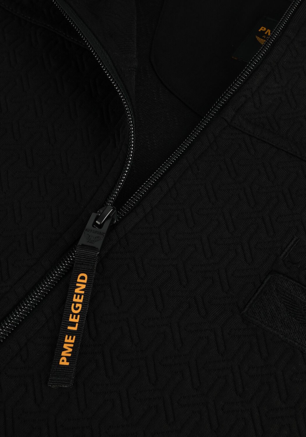 Schwarze PME LEGEND Strickjacke ZIP JACKET JACQUARD INTERLOCK SWEAT - large