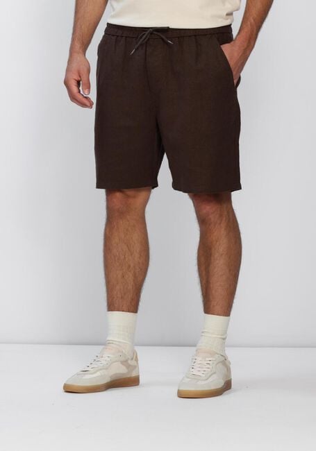Braune LES DEUX Kurze Hose OTTO LINEN SHORTS - large