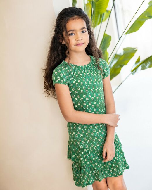 Grüne LIKE FLO Midikleid CREPE JERSEY DRESS - large