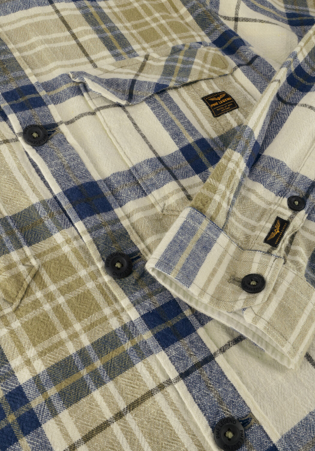 Gr&uuml;ne PME LEGEND Casual-Oberhemd LONG SLEEVE SHIRT CTN YD CHECK - large