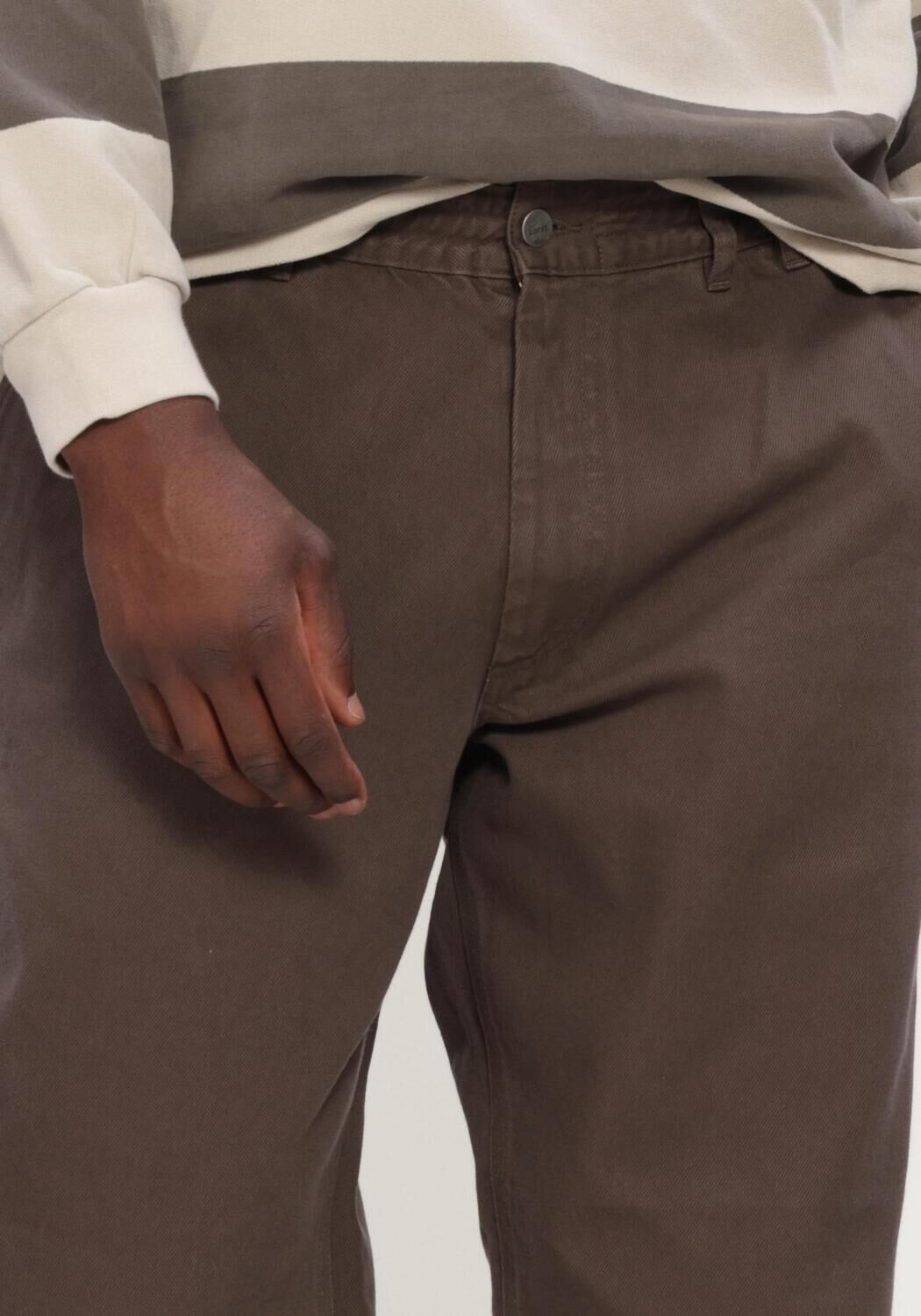 Braune FOR&Eacute;T Chino CLAY TWILL PANTS - large