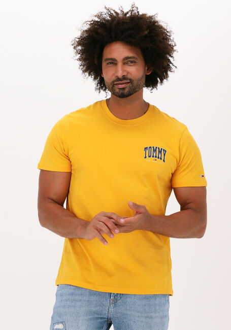 Gelbe TOMMY JEANS T-shirt TJM CHEST COLLEGE GRAPHIC TEE - large