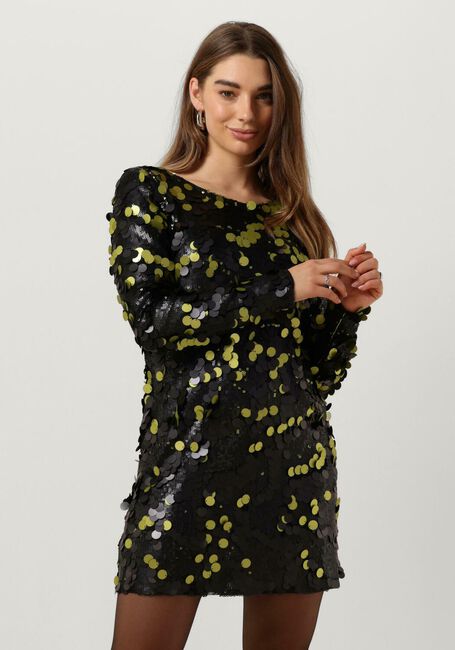 Schwarze COLOURFUL REBEL Minikleid TINI SEQUINS STRAIGHT DRESS - large