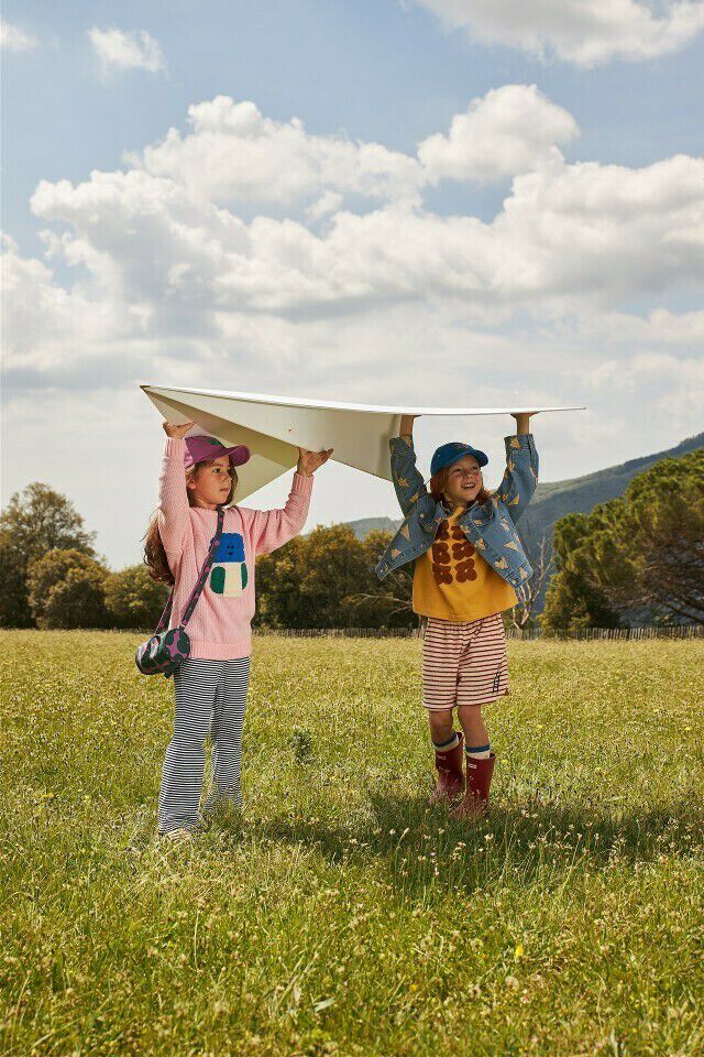 Blaue Jelly Mallow Jeansjacke PAPER AIRPLANE DENIM JACKET - large